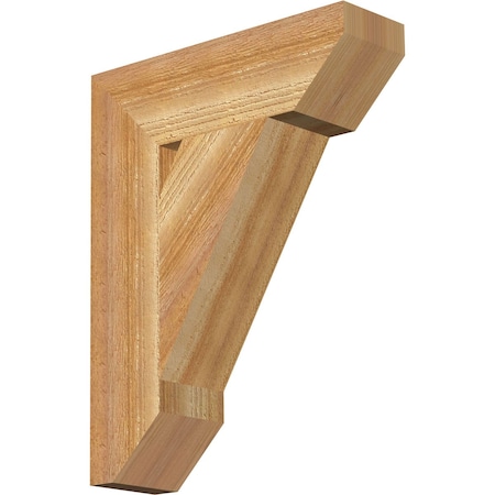 Ekena Millwork Traditional Slat Rough Sawn Bracket, Western Red Cedar, 4"W x 14"D x 18"H BKT04X14X18TRA06RWR
